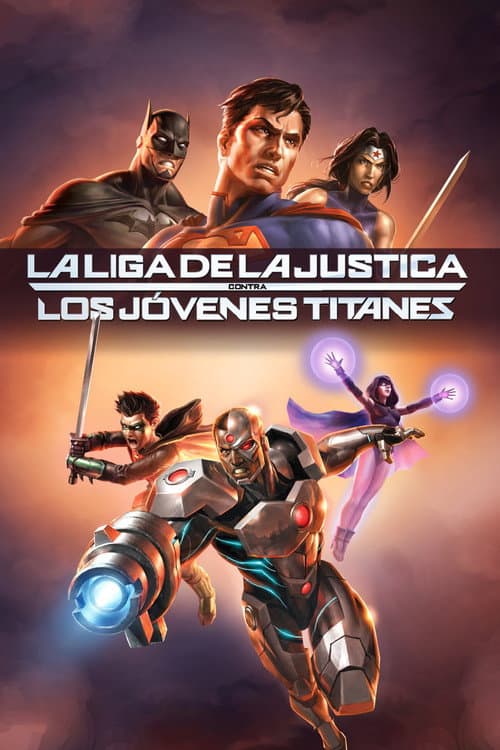 Póster de La Liga de la Justicia contra los Jovenes Titanes